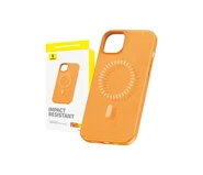 Baseus Magnetic Phone Case for iPhone 15 Pro  Fauxther Series Orange