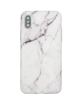 iPhone X/Xs Cover - Hvid Marmor