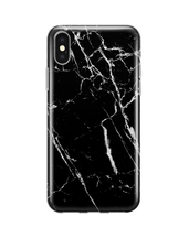 iPhone X/Xs Cover - Sort Marmor