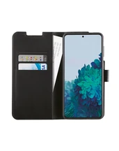 Vivanco Wallet View Case for Samsung Galaxy S21+ with card compartment and stand function black